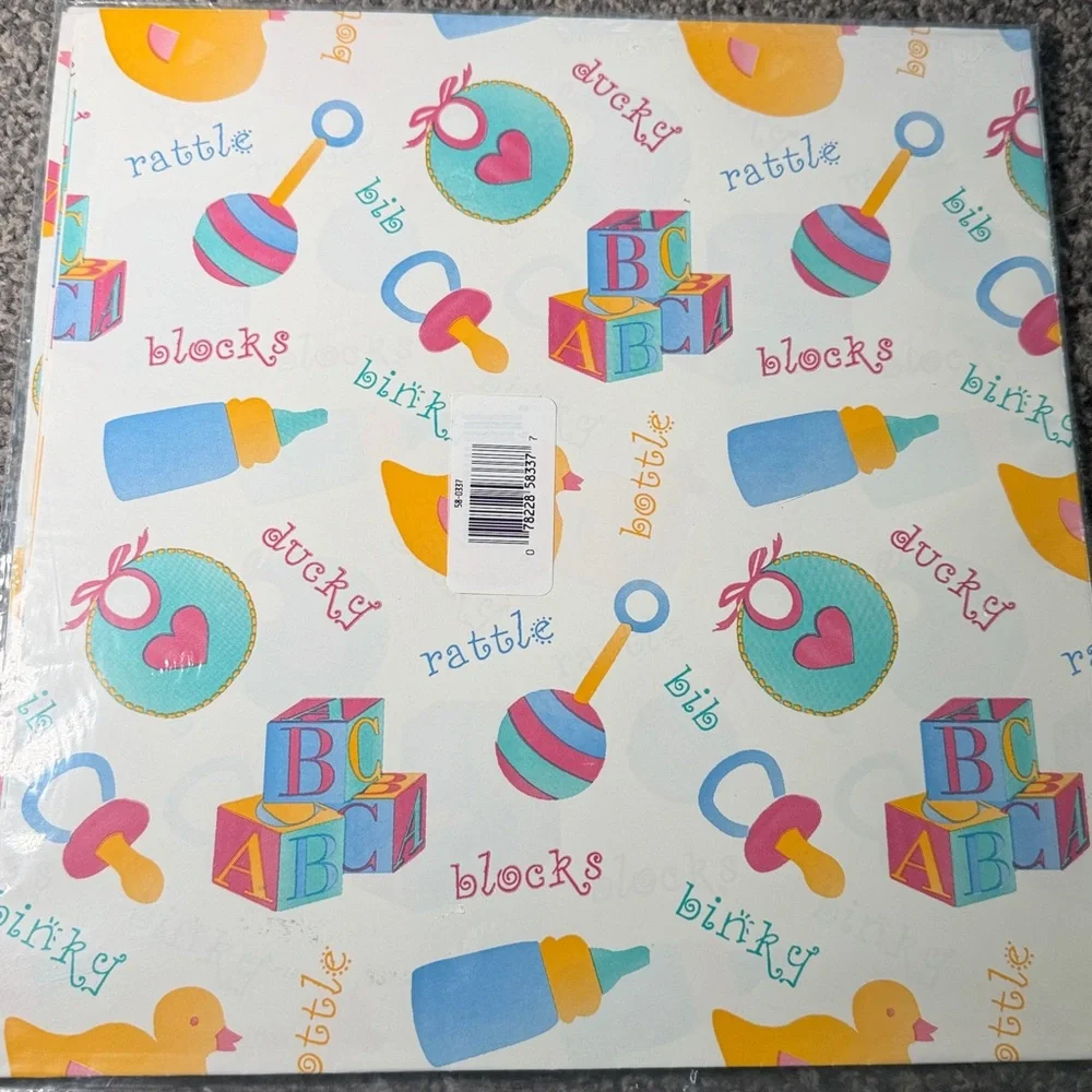 5/$25 VINTAGE Baby Shower Wrapping Paper